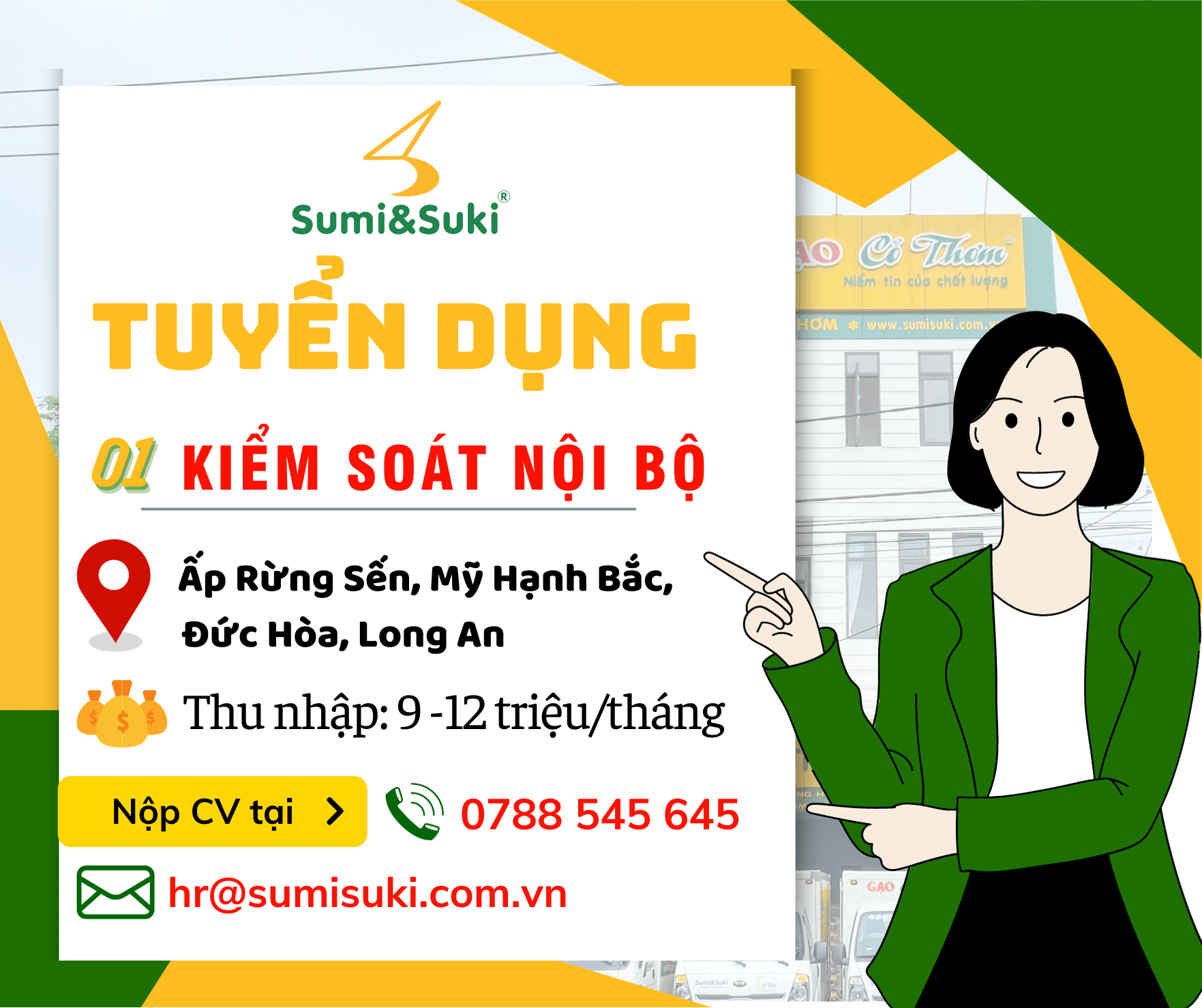 THÁNG 11/2023 TUYỂN DỤNG KIỂM SOÁT NỘI BỘ TẠI HUYỆN ĐỨC HÒA, TỈNH LONG AN